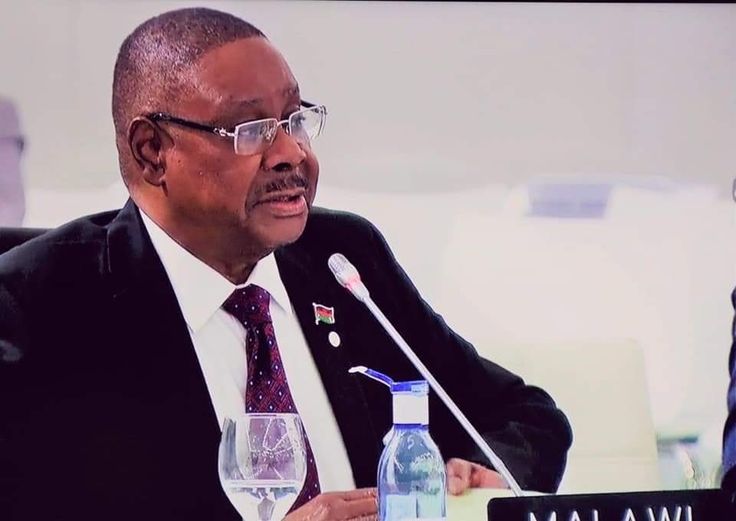 Peter Mutharika waving to the crowd after elections