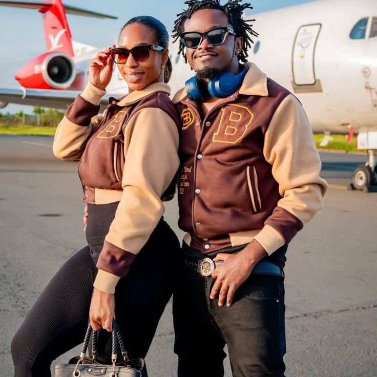 Diana Bahati standing with her husband Bahati as she celebrates her music comeback with Bibi ya Tajiri.